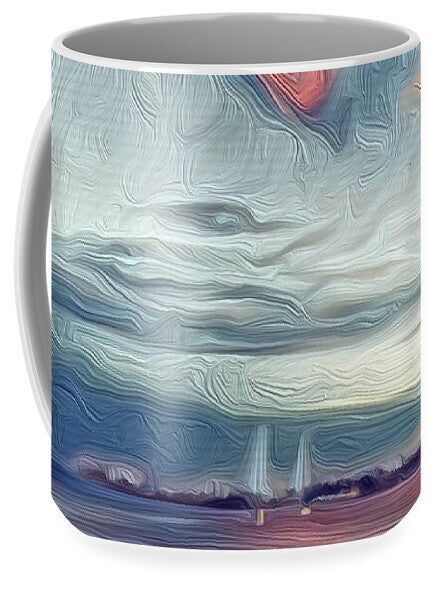 Swirling Dusk A Coastal Dream - Mug