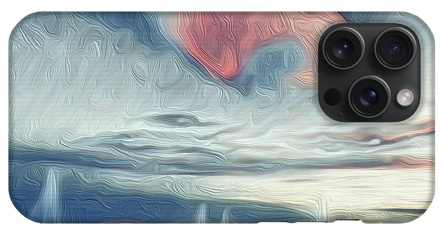 Swirling Dusk A Coastal Dream - Phone Case