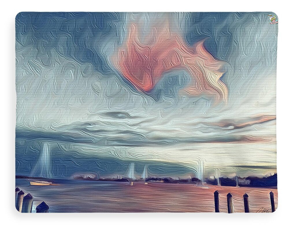 Swirling Dusk A Coastal Dream - Blanket