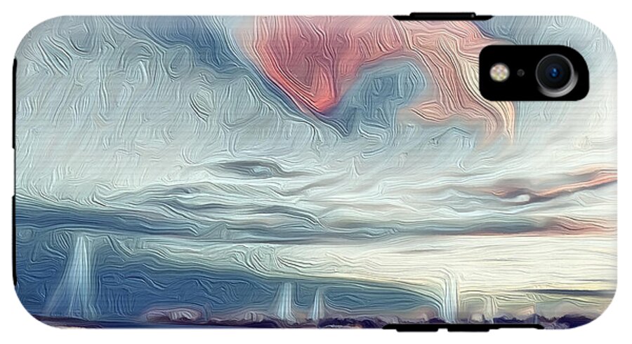 Swirling Dusk A Coastal Dream - Phone Case