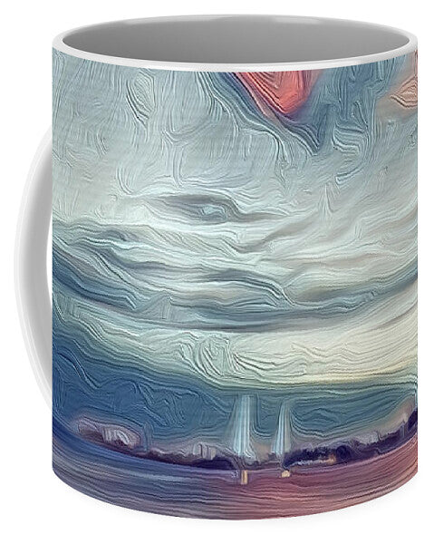 Swirling Dusk A Coastal Dream - Mug